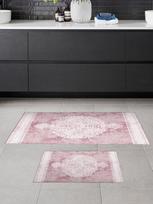 Vonios kilimėlių rinkinys Foutastic Bathmat Set 299ANR1681, balta sp./rožinė sp., 150 cm x 60 cm