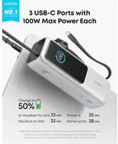 zole - Anker Zolo A1695H41, 25000mAh, 165W, USB-C, sidabras (silver) - 1 nuotrauka