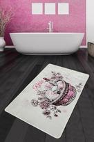 Vonios grindų kilimėlių rinkinys Foutastic Rose Basket 359CHL5140, balta sp./rožinė sp., 120 cm x 70 cm