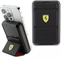magsafe power bank - Ferrari FEPB10MSPLEK, 10000mAh, 15W, MagSafe, juodas (black) - 1 nuotrauka