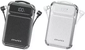 Awei P89K, 10000mAh, 38.5W, juodas (black)
