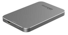 5000 mah powerbank - Realpower PB-5000 Mag, 5000mAh, pilkas (grey) - 1 nuotrauka