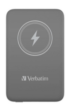 10000 power bank - Verbatim Charge 'n' Go Magnetic Wireless Power Bank 10000mAh, pilka - 1 nuotrauka