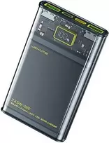 isorine baterija 20w - Wekome Vanguard WP-321, 20000mAh, 20W, juodas/skaidrus - 1 nuotrauka