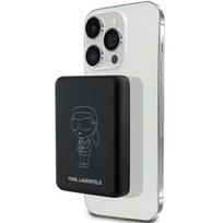 magsafe power bank - Karl Lagerfeld KLPBM5KIOTTGK, 5000mAh, MagSafe, juodas - 1 nuotrauka
