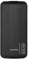 10000mah power bank - Awei P20K, 10000mAh, juoda (black) - 1 nuotrauka