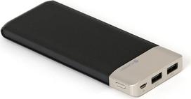 Platinet Leather 11000mAh, 2.1A, 2xUSB, juodas (43793)
