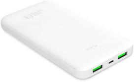 10000mah power bank - PURO Power Bank 10000mAh, 12W, 2xUSB-A + USB-C, baltas - 1 nuotrauka
