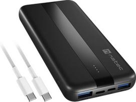isorine baterija 20w - NATEC TREVI SLIM Q V2 10000mAh Juodas - 1 nuotrauka