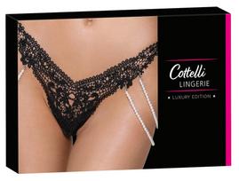 Cottelli lingerie stringai String with Pearl Chains M/L
