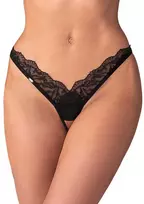 stringai moterims - Obsessive obs Thong open L/XL kelnaitės, stringai - 1 nuotrauka