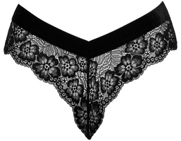 stringai moterims - Cottelli party Panties with Chain M kelnaitės, stringai - 2 nuotrauka