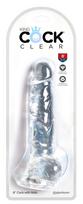 King Cock Clear kcc 8 Cock with Balls realistiškas dildo