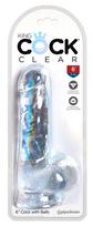 King Cock Clear kcc 6 Cock with Balls realistiškas dildo