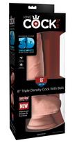 falo imitatoriai - King Cock Plus kcp 8 td Fat Cock with Balls realistiškas dildo - 1 nuotrauka
