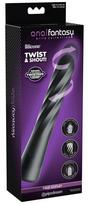 Anal Fantasy Elite afe Twist Ecstacy Black Vibruojantis analinis dildo