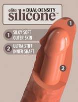 falo imitatoriai - King Cock Elite kce 8 dd Vibrating Cock Tan realistiškas dildo - 3 nuotrauka