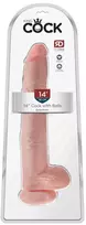 falo imitatoriai - King Cock 14" Cock with Balls realistiškas dildo - 1 nuotrauka