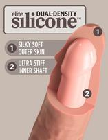 falo imitatoriai - King Cock Elite kce 8 dd Vibrating Cock Light realistiškas dildo - 3 nuotrauka