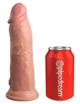 falo imitatoriai - King Cock Elite kce 8 dd Vibrating Cock Light realistiškas dildo - 4 nuotrauka