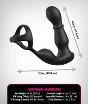 prostatos masazuoklis - Anal Fantasy Elite afe Ass-Gasm Slide&Glide Black Vibruojantis analinis dildo - 2 nuotrauka