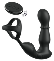 prostatos masazuoklis - Anal Fantasy Elite afe Ass-Gasm Slide&Glide Black Vibruojantis analinis dildo - 4 nuotrauka