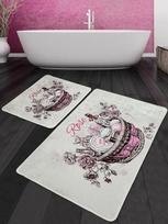 Vonios kilimėlių rinkinys Foutastic Rose Basket 359CHL2519, įvairių spalvų, 60 cm x 100 cm