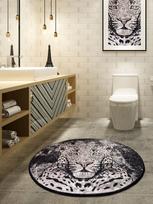 Vonios kilimėlių rinkinys Foutastic Tiger 359CHL4153, juoda sp./kreminė sp., 140 cm x 140 cm