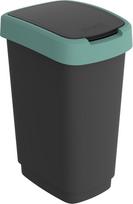 siuksliadeze 25 l - Šiukšliadėžė Rotho Twist 17544, Juoda (Black)/Tamsiai žalia (Dark Green), 25 l - 1 nuotrauka