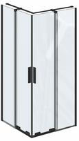 kvadratine 90x90 duso kabina - Dušo kabina Ravak RORV2 X14V70300Z1, kvadratinė, be padėklo, 90 cm x 90 cm x 195 cm, juoda sp./skaidrus - 1 nuotrauka