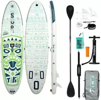 irklente 12 0 - FunWater SUP irklentė SUPFW05D Tiki 3,2m, žalia (Green) - 1 nuotrauka