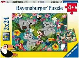 Dėlionė Ravensburger Koalas and Sloths 2x24 vnt.