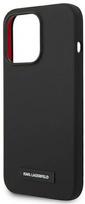iphone 15 plus silicone case - Karl Lagerfeld iPhone 14 Plus Silicone Plaque MagSafe Case Juodas (Black) - 1 nuotrauka