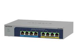 tinklo komutatoriai - NETGEAR MS108UP-100EUS 8-Port Ultra 60 PoE++ Switch (Gray) - 1 nuotrauka