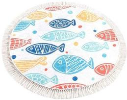 Vonios kilimėlių rinkinys Foutastic Fish 359CHL1454, įvairių spalvų, 100 cm x 100 cm