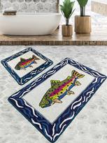 Vonios kilimėlių rinkinys Foutastic Pescado 359CHL5181, įvairių spalvų, 100 cm x 60 cm