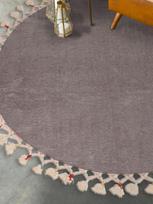 Vonios grindų kilimėlis Foutastic 299ANR1758, pilka sp., 100 cm x 100 cm, Ø 100 cm