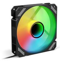 rgb korpuso - Sharkoon SHARK Mirror RGB PWM 120mm Black - 1 nuotrauka