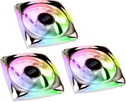 120mm argb pack - Lamptron PLUTO+ ARGB PWM Fan 3-Pack Black - 1 nuotrauka