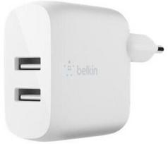 dc pakrovejas - Belkin Boost Dual USB Wall Charger White - 1 nuotrauka