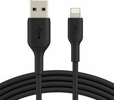 apple pakrovejas - Belkin Boost USB To Apple Lightning Cable 2m Black - 1 nuotrauka