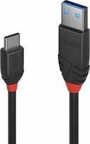 usb 3.2 type c - Lindy Black Line USB To USB Type-C Cable 1m Black - 1 nuotrauka