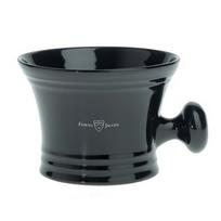 Edwin Jagger RN46 Shaving Bowl Porcelianinis skutimosi dubenėlis su rankenėle (juodas), 1 vnt.