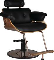juodasis riesutmedis - Gabbiano Florence kirpyklos kėdė, Juodas riešutmedis (Walnut Black) - 1 nuotrauka