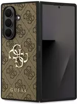 samsung galaxy fold7 - Guess PU 4G Metal Logo Case for Samsung Galaxy Z Fold 7 Rudas (Brown) - 1 nuotrauka