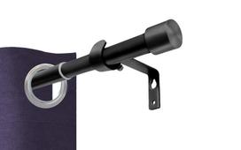 Karnizo komplektas Karpol, juoda (Black), 200-350 cm, Ø 19 mm
