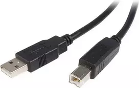 usb i com kabelis - StarTech USB2HAB2M USB-A į USB-B kabelis 2m Juodas (Black) - 1 nuotrauka
