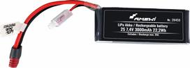 rc modeliai - Amewi LiPo Akku 2S 7,4V 3000mAh 25C T-Stecker, 28459 - 1 nuotrauka