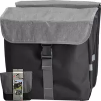XQMAX Dvigubas galinis dviračio krepšys 40L 2x20L, juoda (Black)