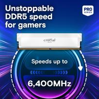 32 gb ram' - Crucial Pro 64GB (2 x 32GB) DDR5 6400 MHz CL40 Baltas (White) - 6 nuotrauka